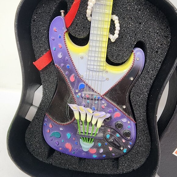 Guitar Mania Dancing Queen 10in Resin Collectible Miniature Guitar with Case - Picture 2 of 7